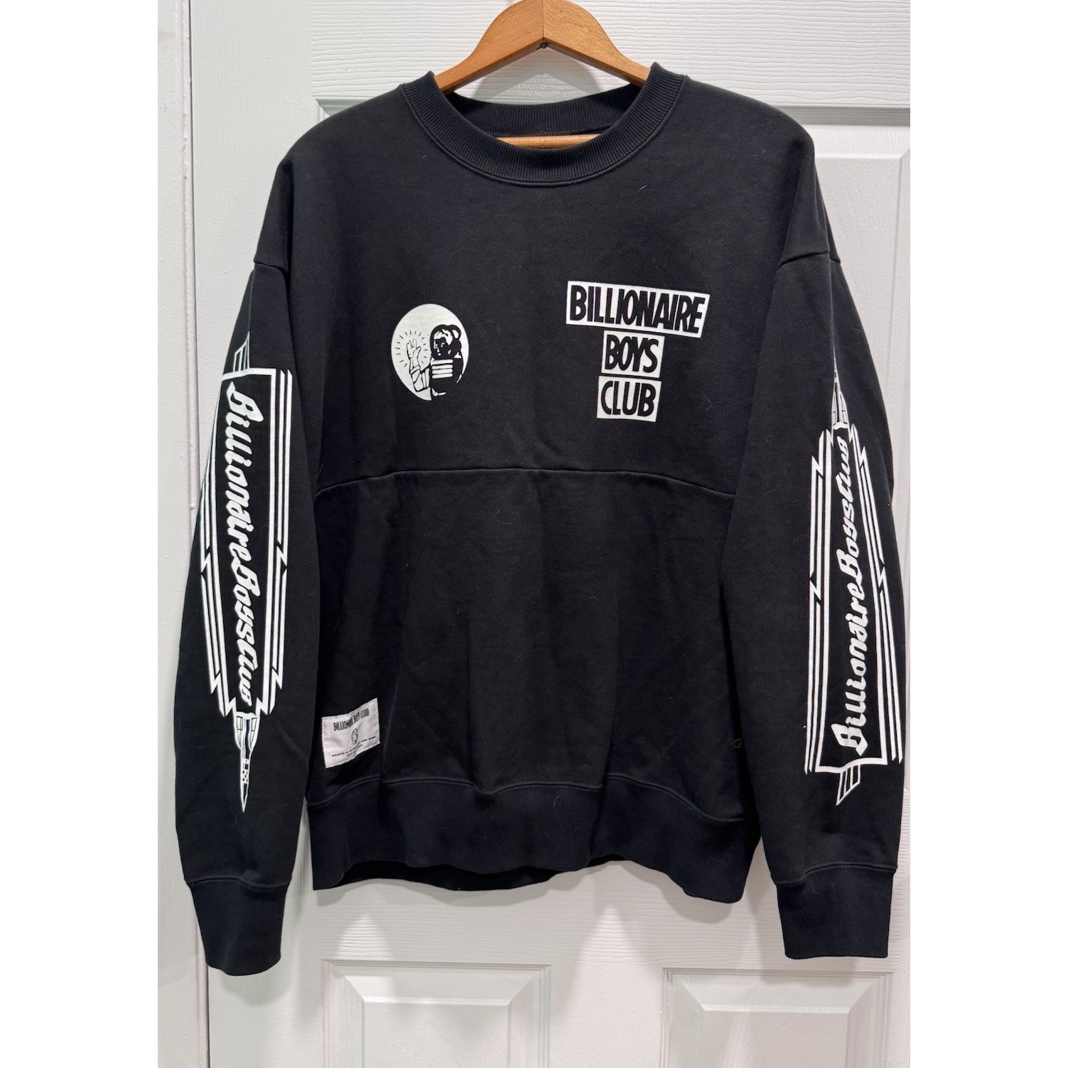 Og Billionaire Boys Club Spellout Heavyweight Black Sweatshirt Medium